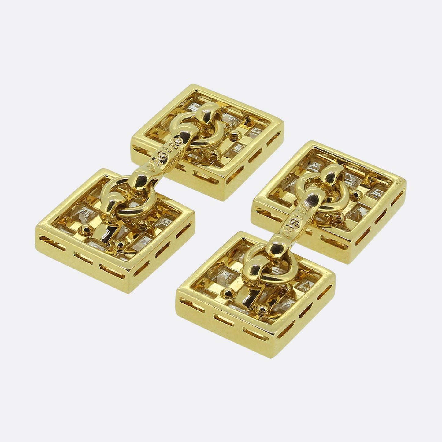 Cartier Carré Cut Diamond Cufflinks