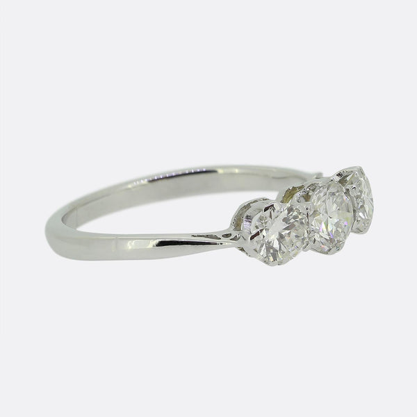 Vintage Diamond Three Stone Ring