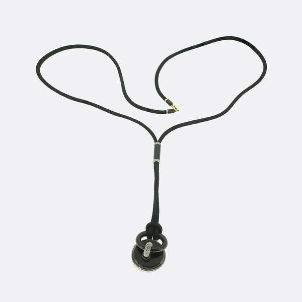 Cartier Antique Diamond Watch Fob Pendant Necklace