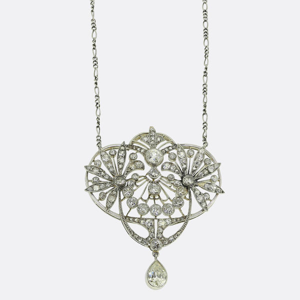 Art Deco Diamond Drop Necklace