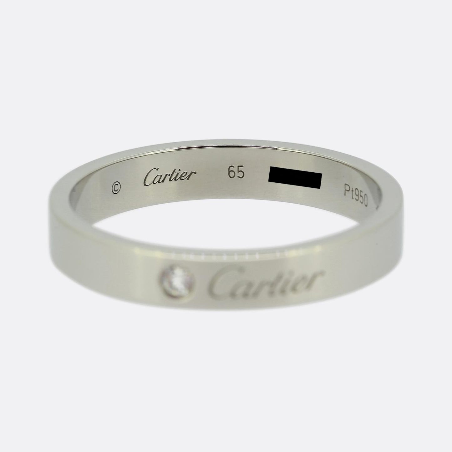 Cartier C De Cartier Diamond Wedding Band Ring