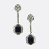 Art Deco Sapphire and Diamond Drop Earrings