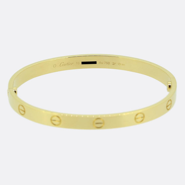 Cartier Classic Model Love Bangle Size 19