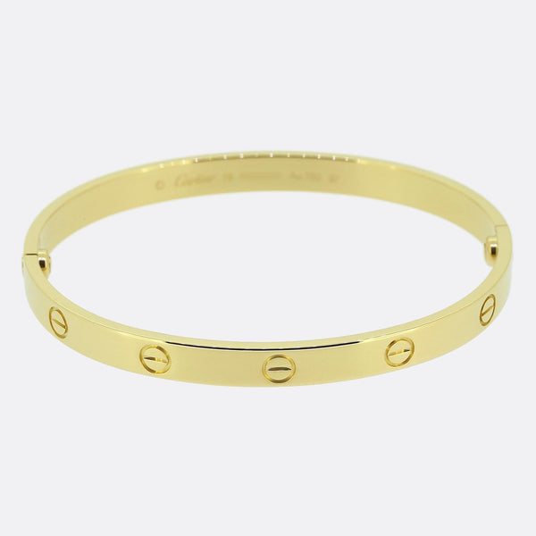 Cartier Classic Model LOVE Bangle Size 19