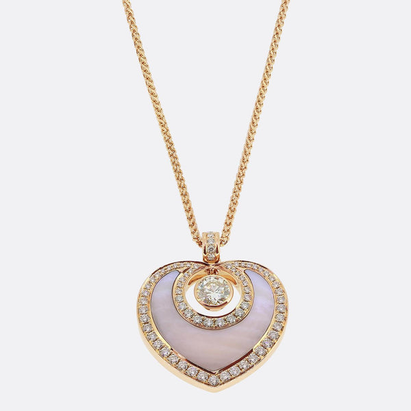 Boodles Sophie Diamond and Mother of Pearl Pendant Necklace