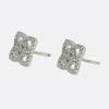 De Beers 0.32 Carat Diamond Lotus Stud Earrings