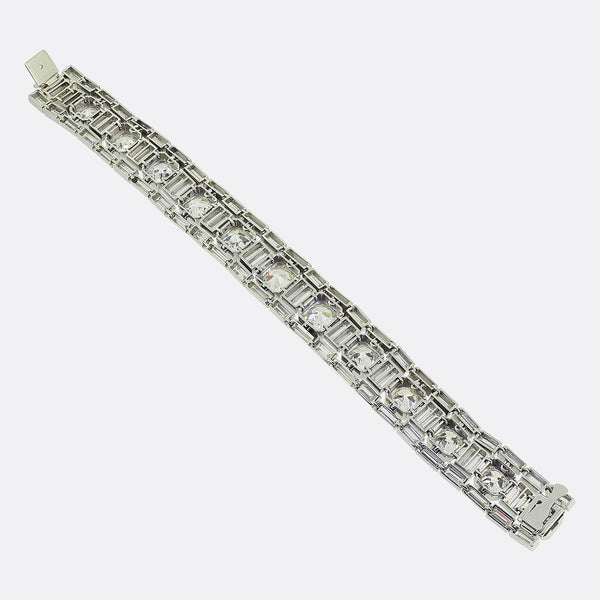 Art Deco 32.00 Carat Diamond Bracelet