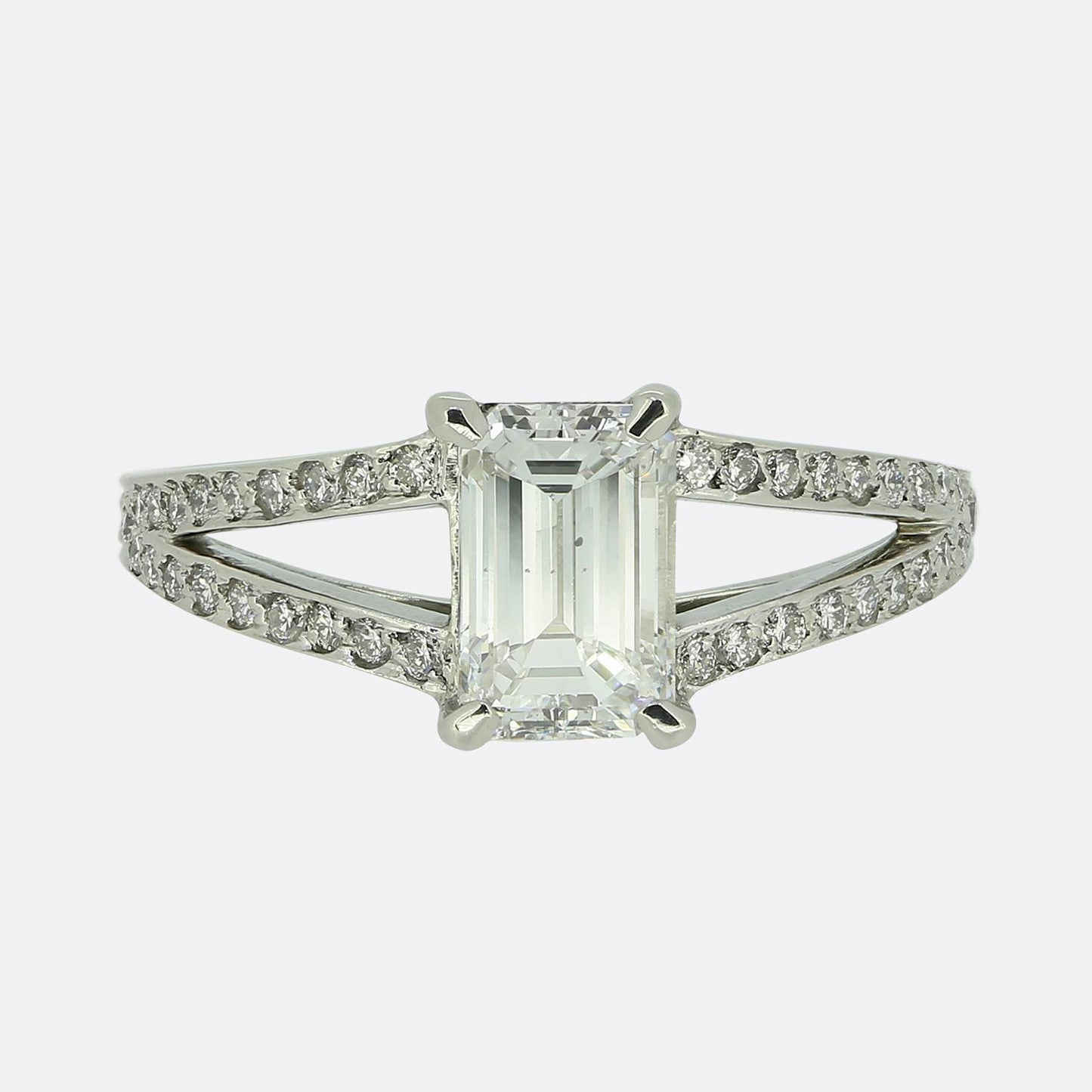 Hirsh 1.01 Carat Emerald-Cut Diamond Engagement Ring