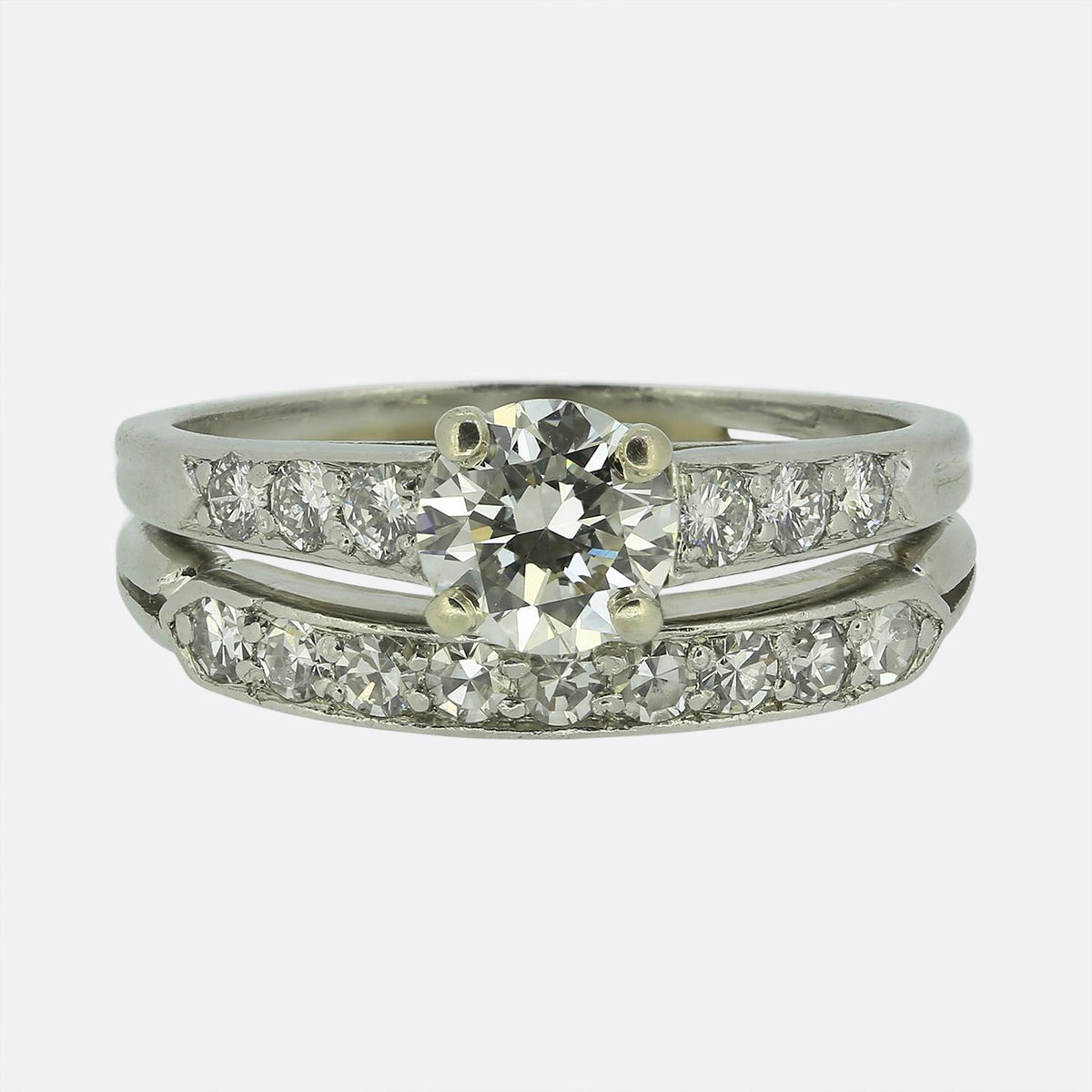 Tiffany & Co. 0.62 Carat Diamond Bridal Ring Set