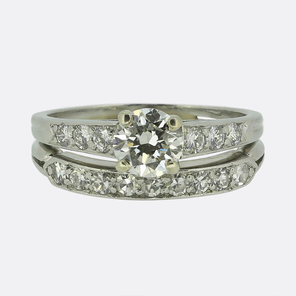 Tiffany & Co. 0.62 Carat Diamond Bridal Ring Set