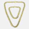 Pomellato Two Tone Curb Chain Necklace and Bracelet Set
