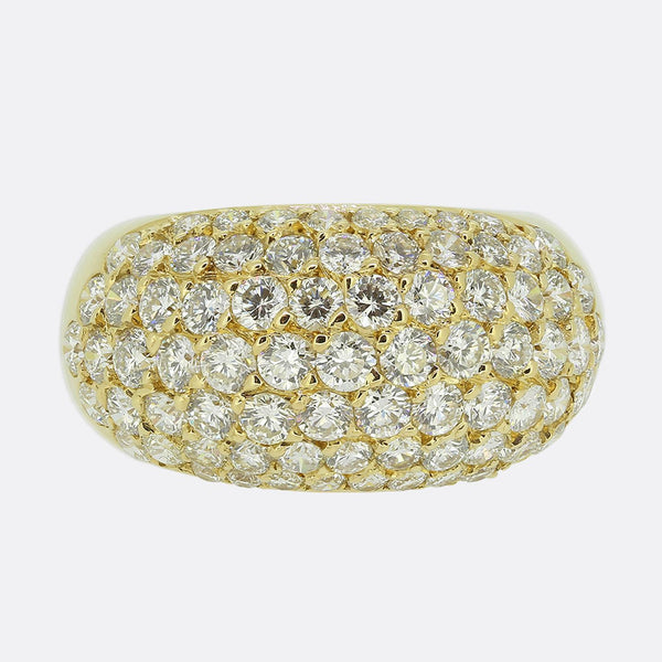 Vintage French Pavé Diamond Set Ring