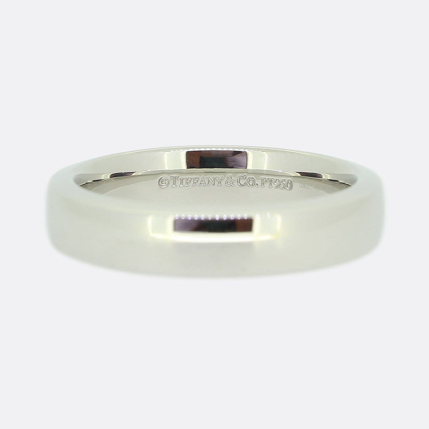 Tiffany & Co. Platinum 4mm Band Ring Size Q