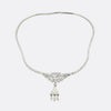 Art Deco 3.90 Carat Diamond Cluster Necklace