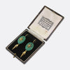 John Brogden Antique Malachite Drop Earrings