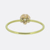 Vintage 0.12 Carat Diamond Stackable Flower Ring