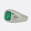 3.00 Carat Emerald and Diamond Three-Stone Ring