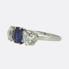 Edwardian Sapphire and Diamond Three-Stone Ring