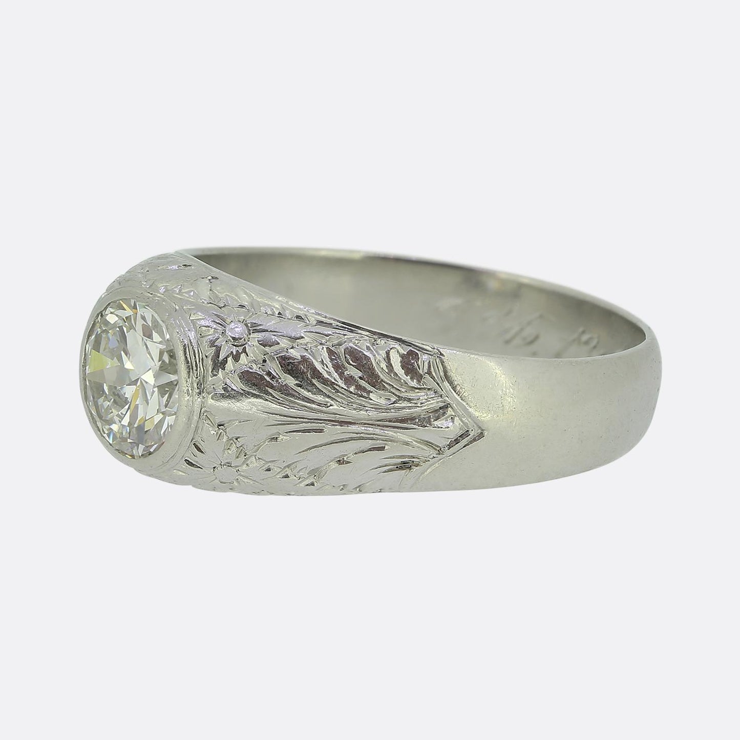 Antique 1.10 Carat Single-Stone Diamond Ring