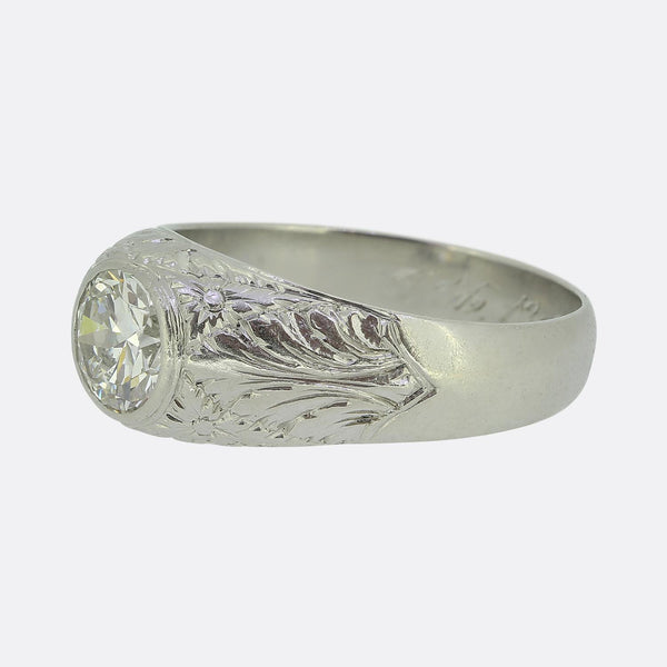 Antique 1.10 Carat Single-Stone Diamond Ring