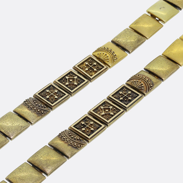 Victorian Etruscan Revival Interchangeable Necklace Bracelet