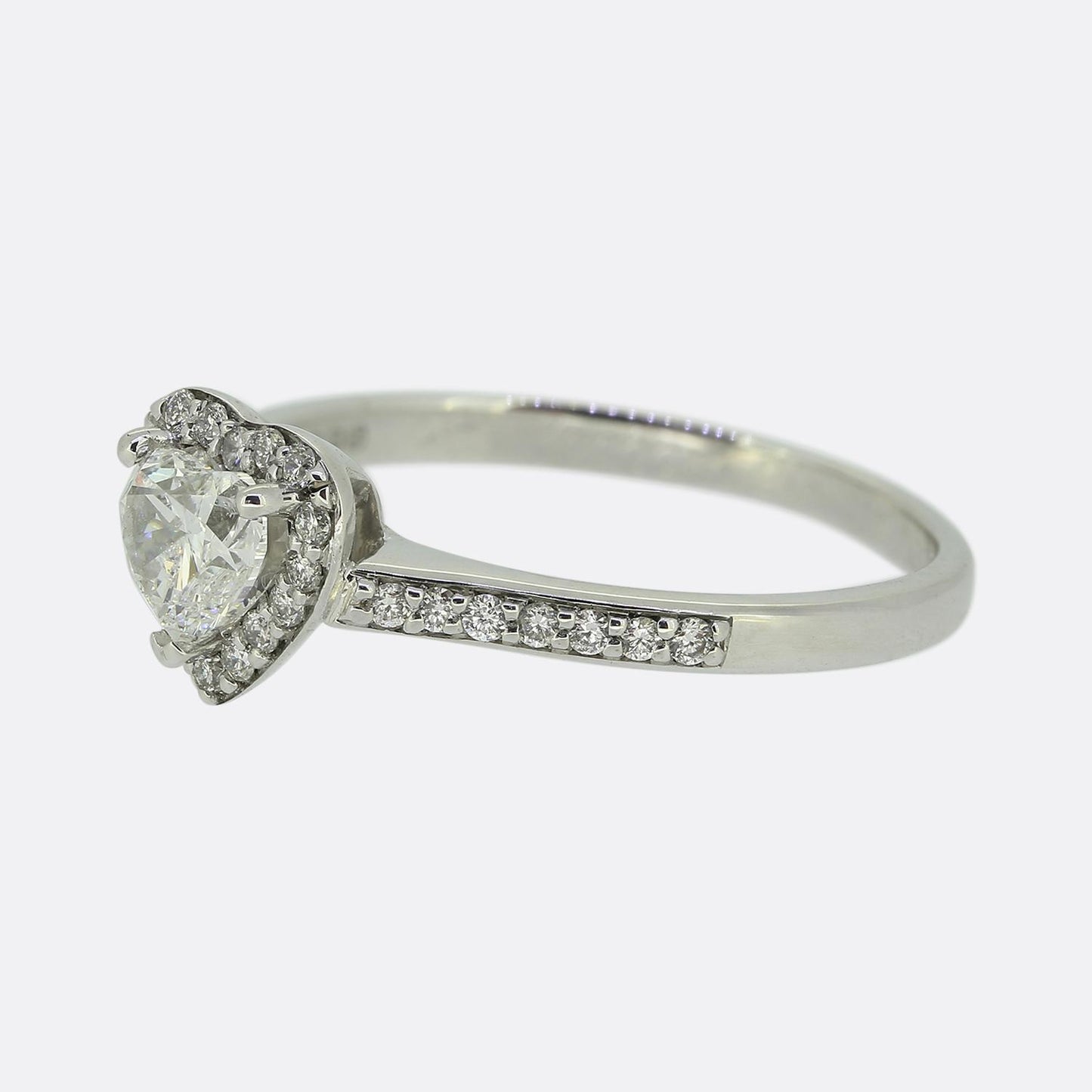 0.60 Carat Heart-Shaped Diamond Cluster Ring