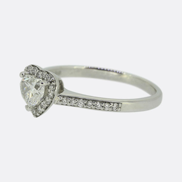 0.60 Carat Heart-Shaped Diamond Cluster Ring
