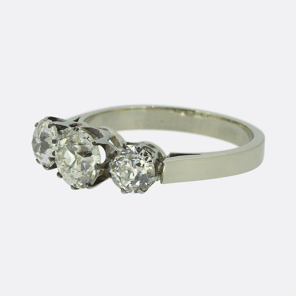 Antique Diamond Three-Stone Ring