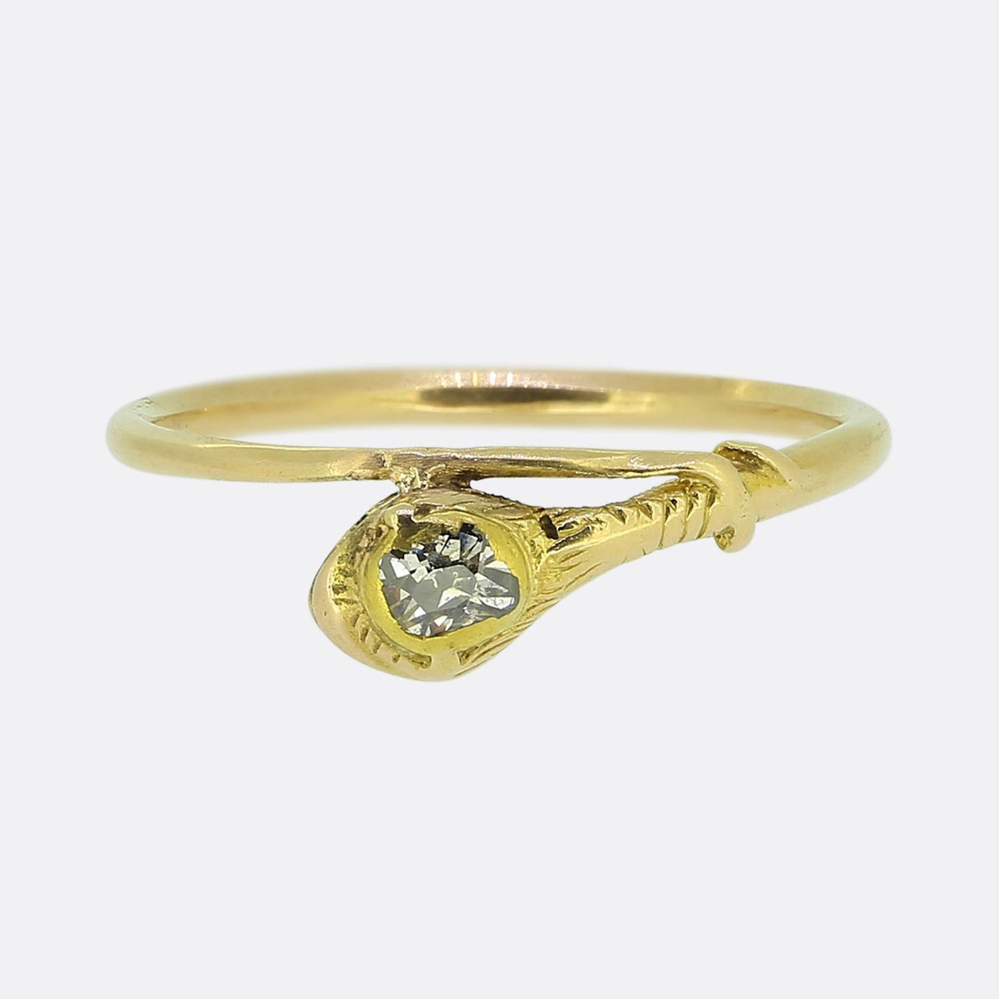 Antique Diamond Snake Ring