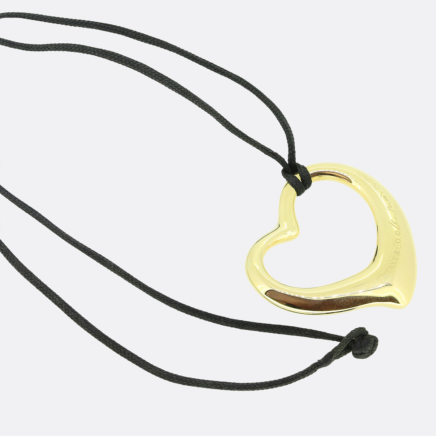 Tiffany & Co. Open Heart Pendant Necklace