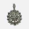 Antique Diamond Flower Pendant Brooch