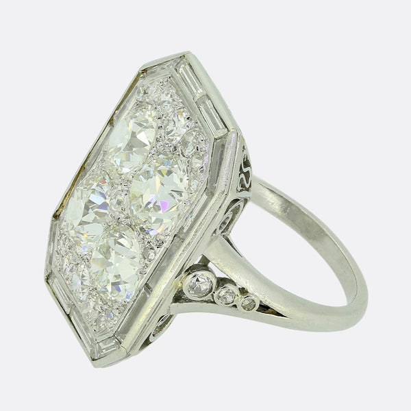 Early 20th Century Diamond Tablet Ring