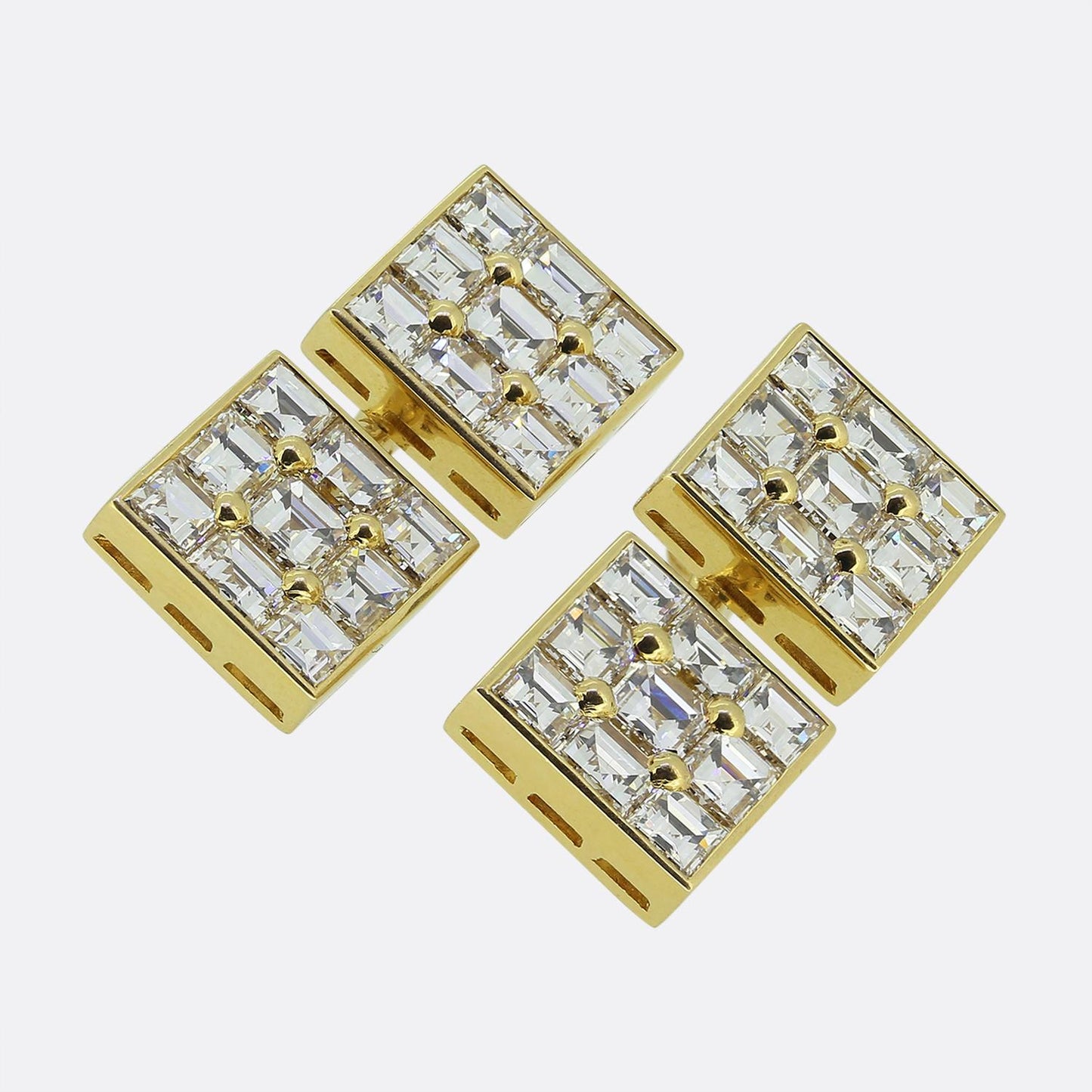 Cartier Carré Cut Diamond Cufflinks