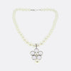 Boodles Pearl and Rose Quartz Pendant Necklace