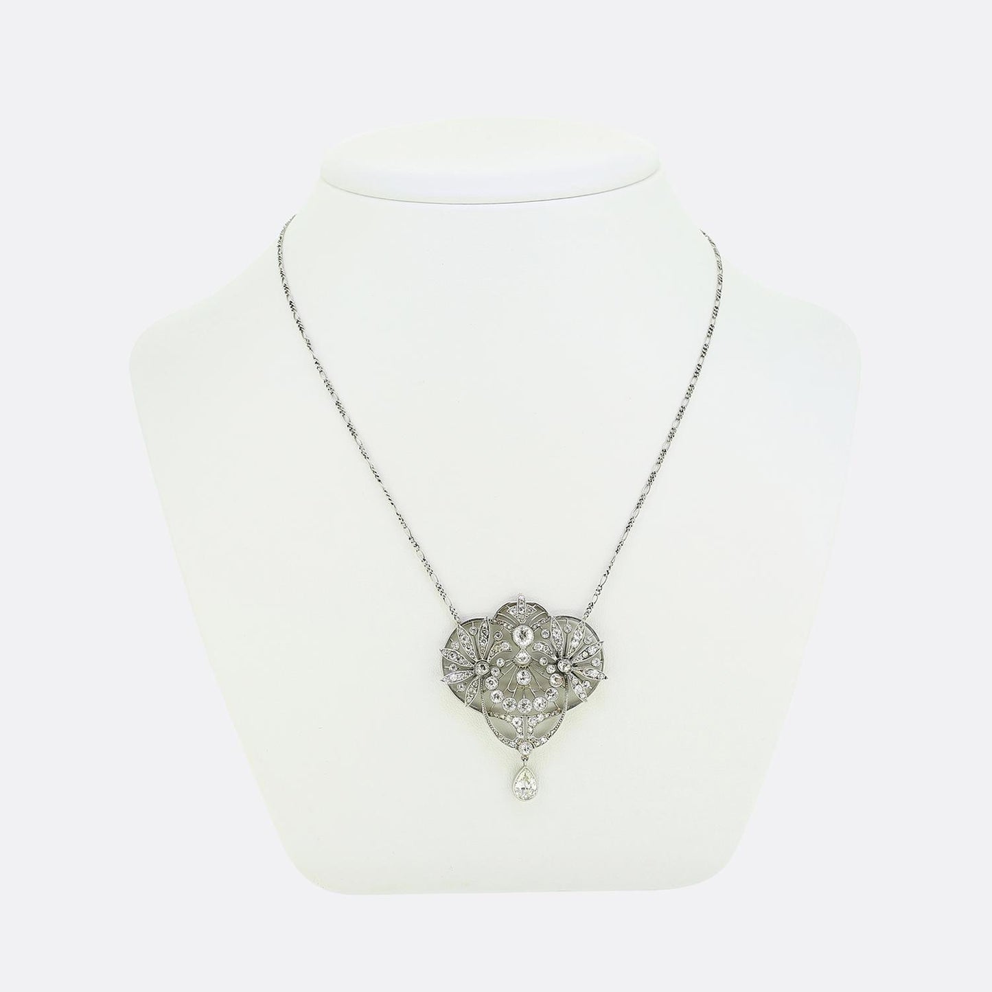 Art Deco Diamond Drop Necklace