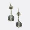 Art Deco Sapphire and Diamond Drop Earrings