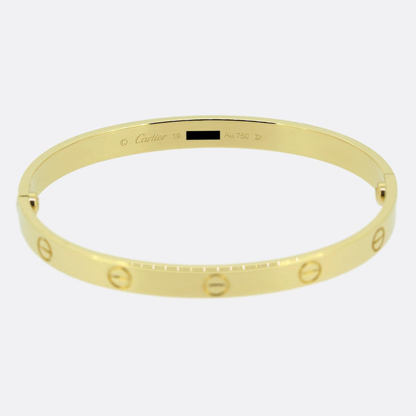 Cartier Classic Model LOVE Bangle Size 19