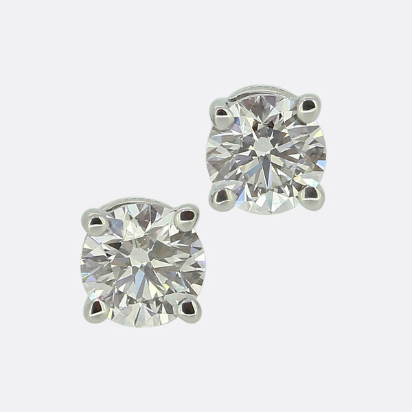 Tiffany & Co. 0.54 Carat Diamond Stud Earrings