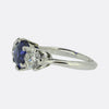Vintage Sapphire Diamond Three Stone Ring