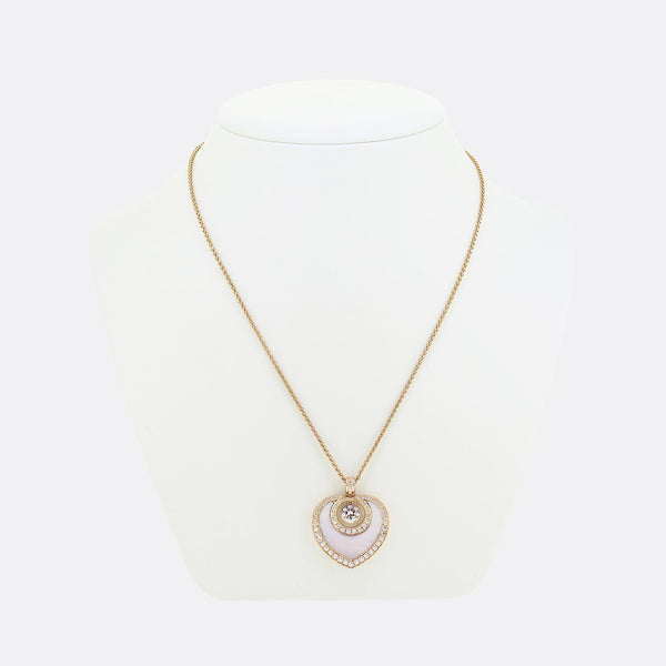 Boodles Sophie Diamond and Mother of Pearl Pendant Necklace