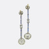 Art Deco French Diamond Drop Earrings