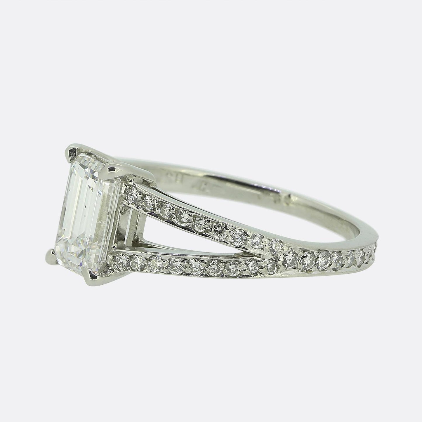 Hirsh 1.01 Carat Emerald-Cut Diamond Engagement Ring