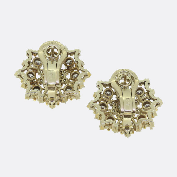 Mario Buccellati Diamond Cluster Earrings