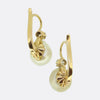 Natural Pearl and Diamond Drop Earrings
