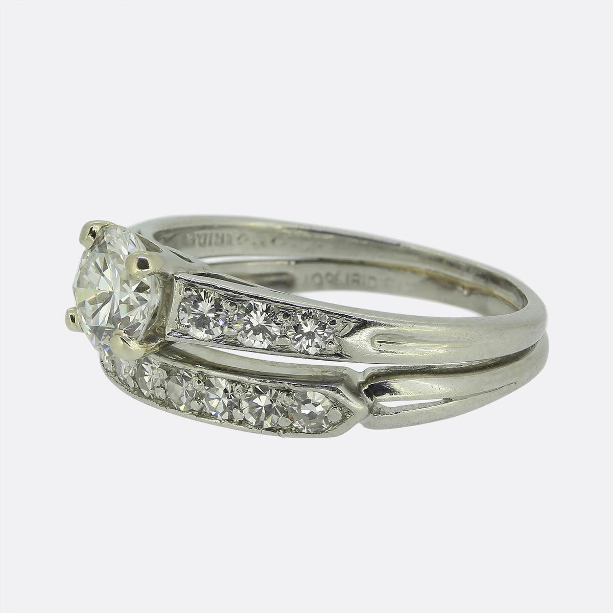Tiffany & Co. 0.62 Carat Diamond Bridal Ring Set