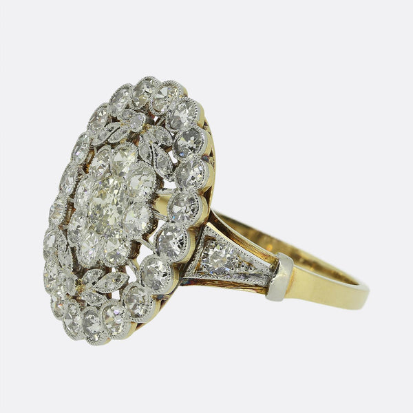 Art Deco Diamond Cluster Ring