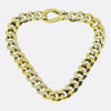 Pomellato Two Tone Curb Chain Necklace and Bracelet Set