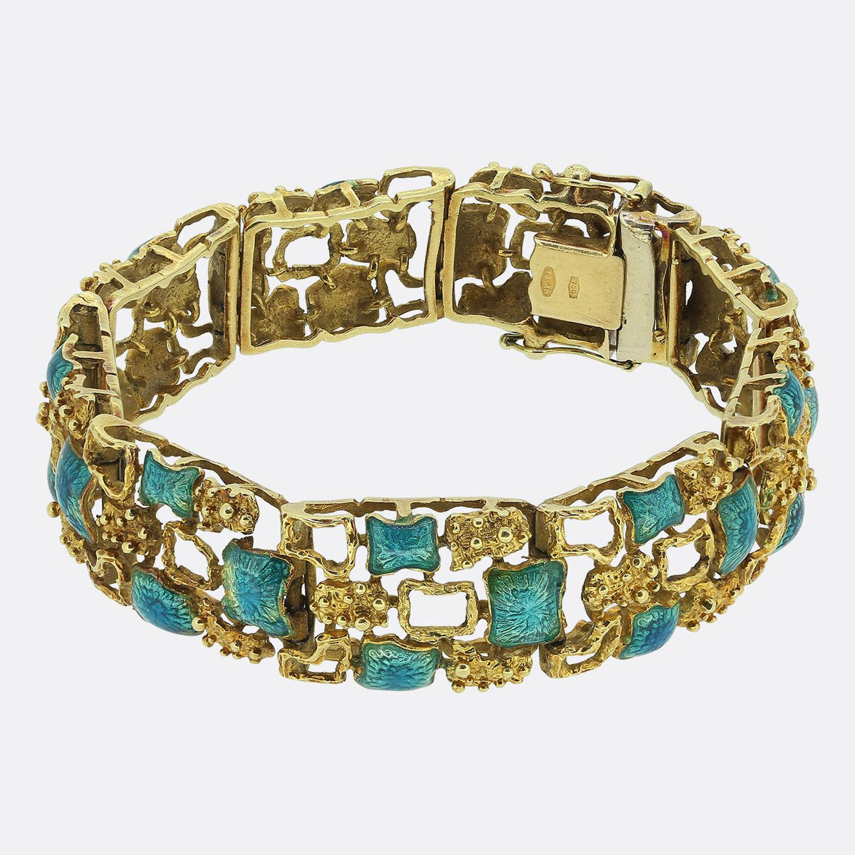 Vintage Enamelled Gold Bracelet