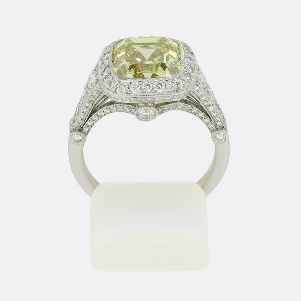 Tiffany & Co. Legacy 4.0 Carat Fancy Intense Yellow Diamond Engagement Ring