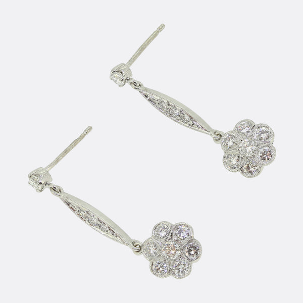 Vintage Diamond Drop Earrings